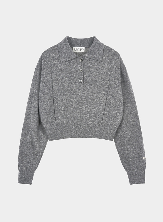Женский джемпер Recto Rc Logo Patch Melange Grey