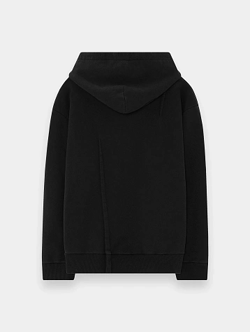Женское худи MM6 Maison Margiela Pleated Jersey Washed Black