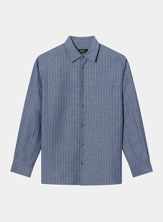 Рубашка A.P.C. Malo Blue