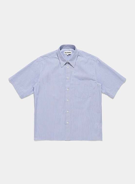 Рубашка HAL STUDIOS Striped S/S Overshirt Ballad Bleue