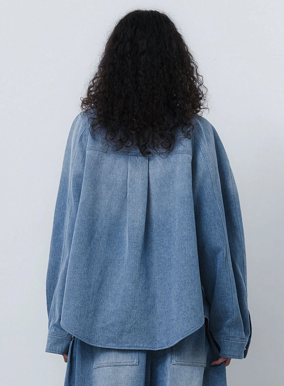 Женская рубашка EPINGLER Oversized Denim Washed Blue