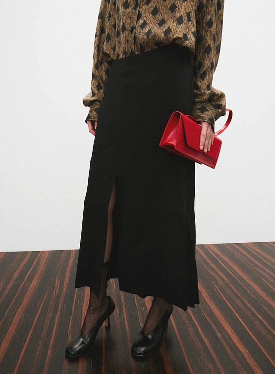 Женская юбка Recto Front Slit Long Black