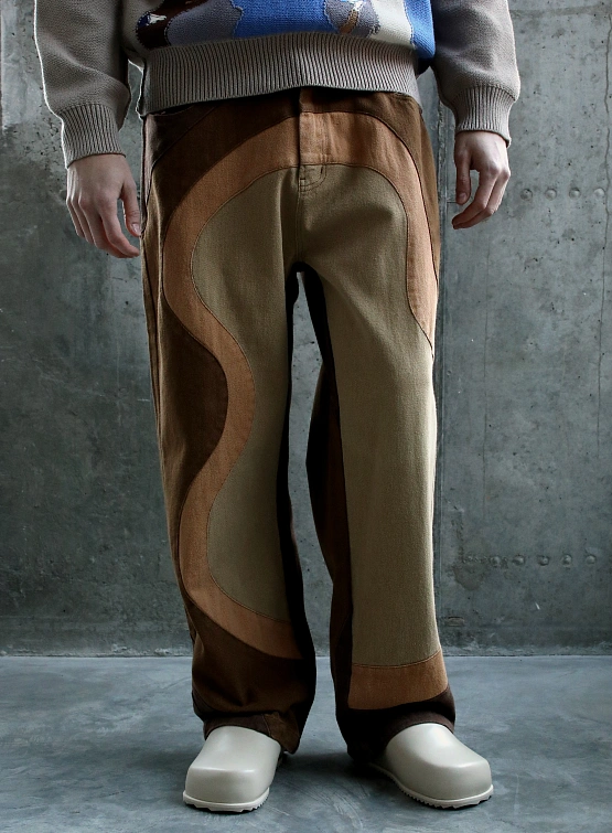 Брюки KidSuper Wavy Pants Brown