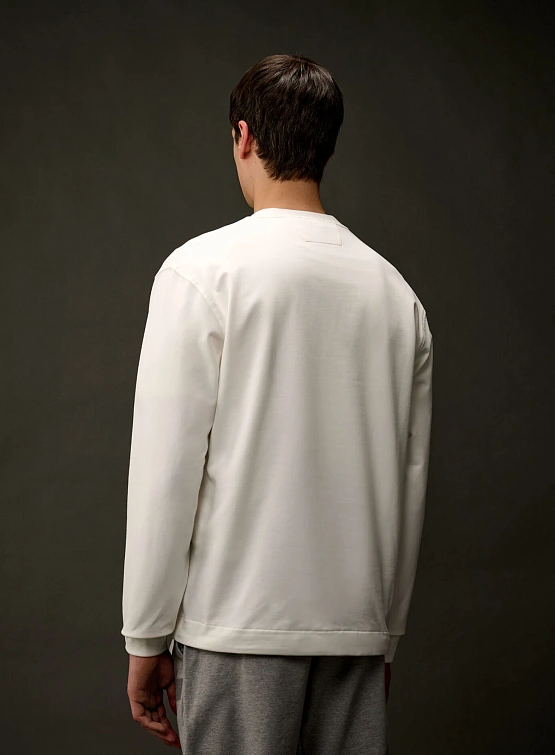 Свитшот C.P. Company The Metropolis Series Stretch Fleece Gauze White