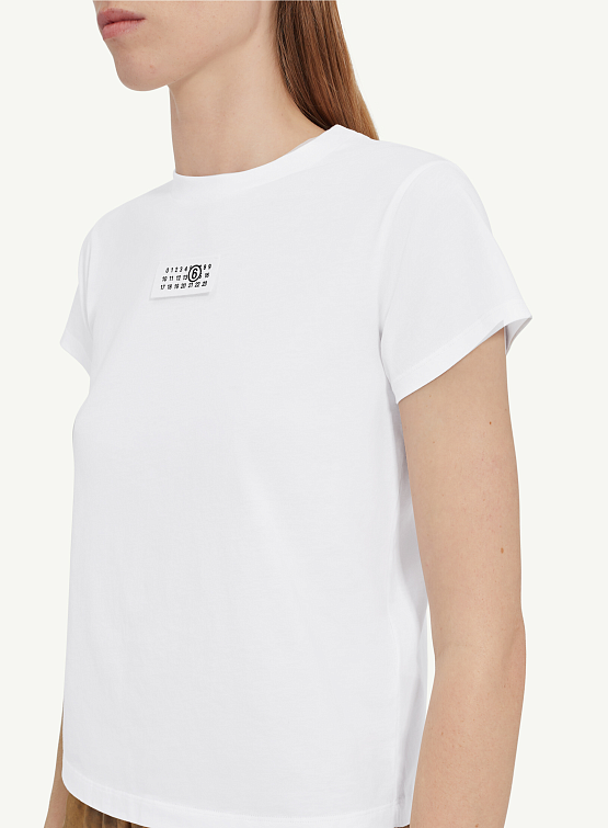 Футболка MM6 Maison Margiela Numeric Logo Tag White