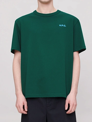 Футболка A.P.C. Boxy Petit VPC T-Shirt Vert Bleu