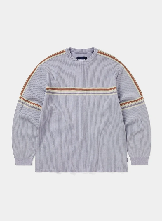 Лонгслив thisisneverthat Striped Knit L/S Top Lavender