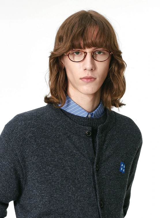 Кардиган ADERERROR Sig BL Tag Cardigan 02 Charcoal