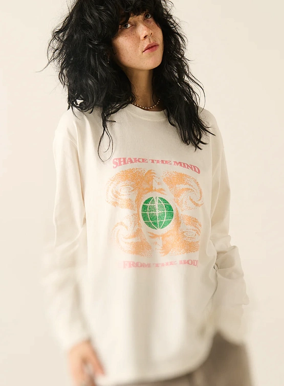 Лонгслив ACMH Shake The Mind LS Off White