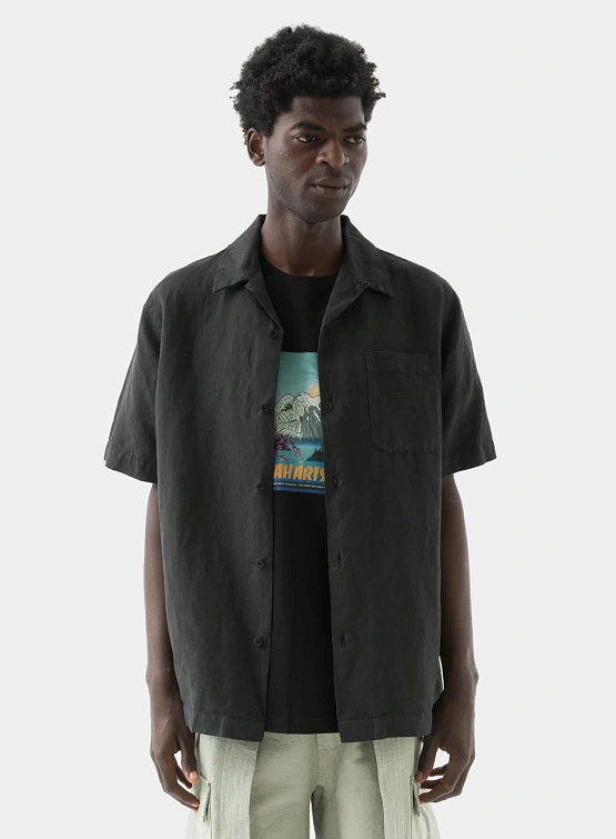 Рубашка MAHARISHI 5211 Hemp Camp Collar Shirt Black