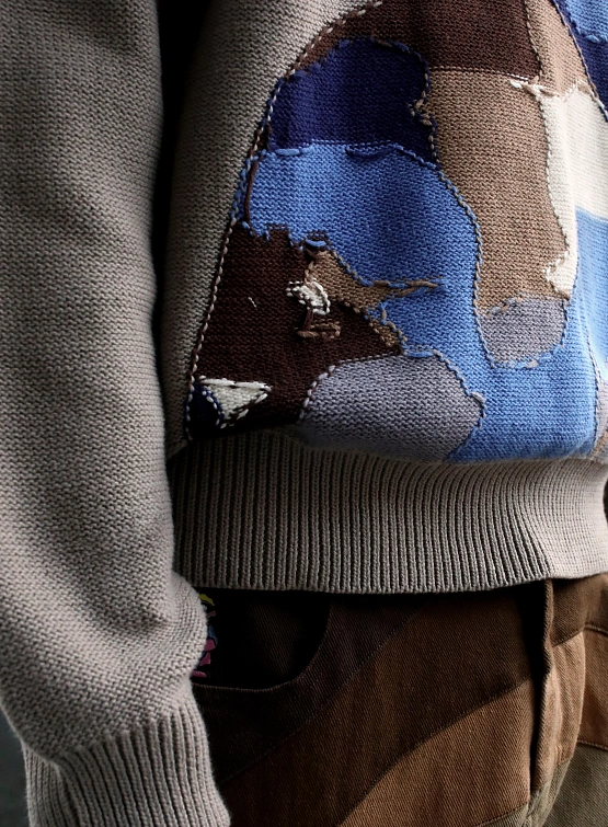 Свитер KidSuper Reverse Intarsia Figure Tan