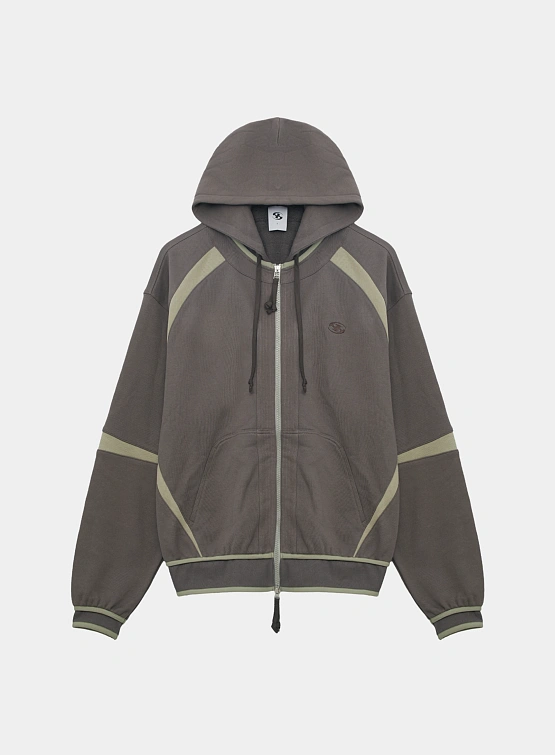 Зип-худи SAN SAN GEAR Oblique Hoodie Ash Brown