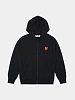 Зип-худи Comme des Garçons PLAY Double Red Heart Black