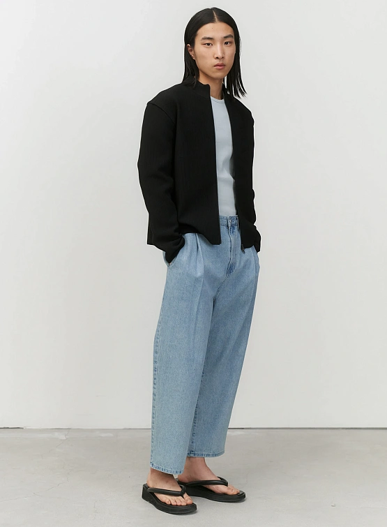 Кардиган AMOMENTO Mock Neck Zip-Up Black