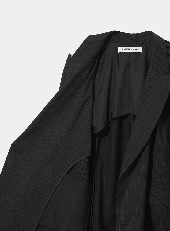 Женский пиджак UNDERCOVER Wool Blend Gathered Black