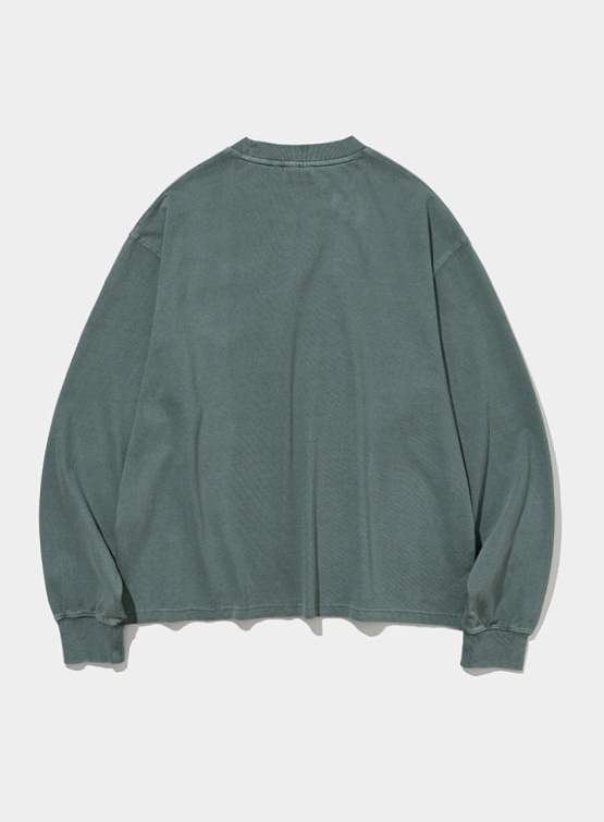 Лонгслив Uniform Bridge Dyeing Pocket L/s Tee Pigment Green