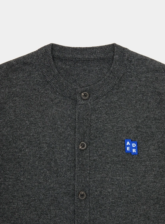 Кардиган ADERERROR Sig BL Tag Cardigan 02 Charcoal