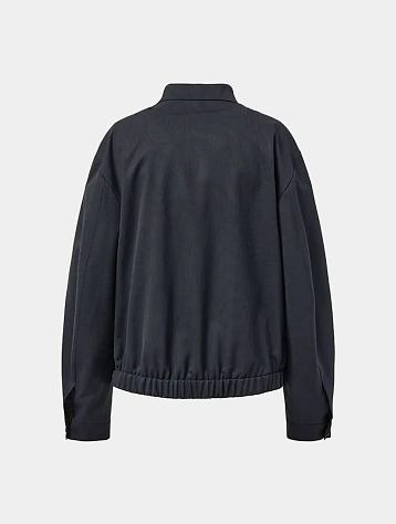 Куртка AMOMENTO Wool Stripe Zip-Up Black