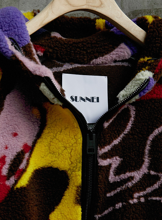Флисовая куртка Sunnei Faux Shirling Multicolor