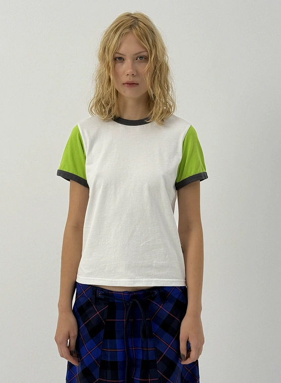 Футболка Siniy Vsadnik Gogo Tee White/Neongreen/Grey