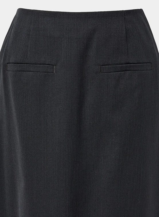 Женская юбка AMOMENTO Stripe Maxi Long Skirt Black