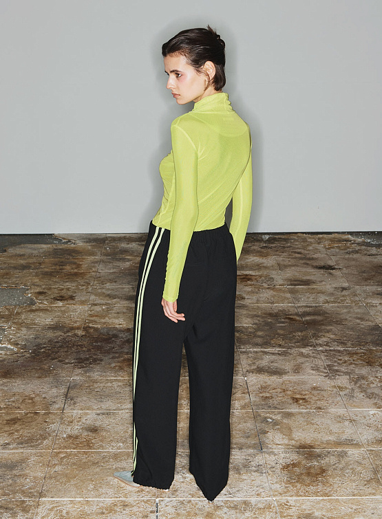 Женские брюки Open YY Side Taped Wide Black