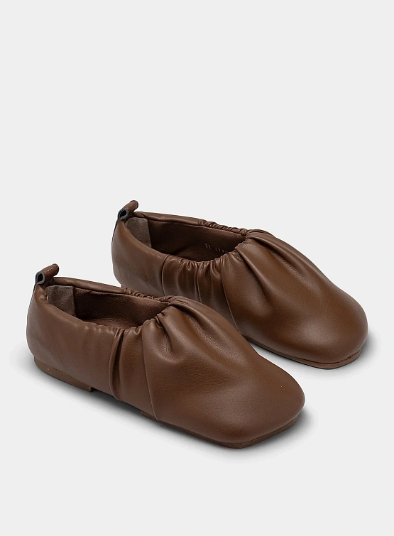 Сабо YUME YUME Wrinkle Flats Marron
