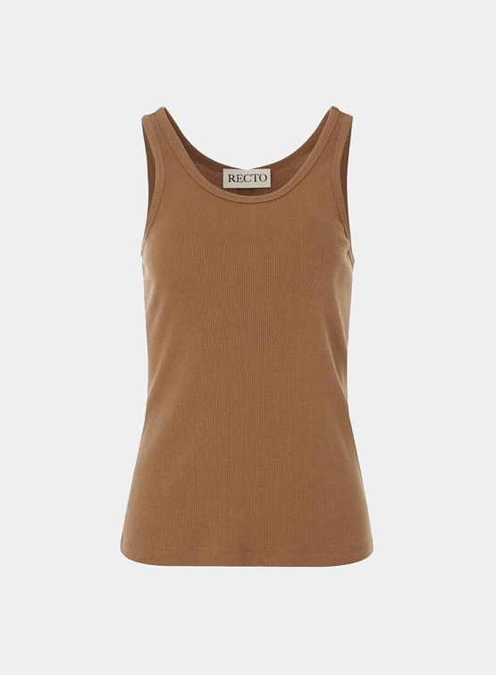 Женский топ Recto RC Logo Jacquard Patch Tank Camel