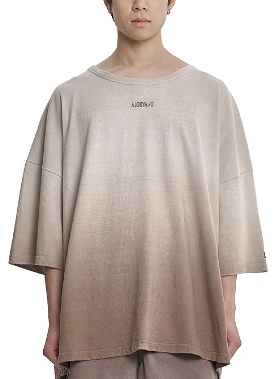 Футболка AJOBYAJO Gradation Washed Brown