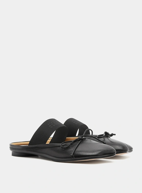Женские сандалии MM6 Maison Margiela Slip-on Ballerinas Black