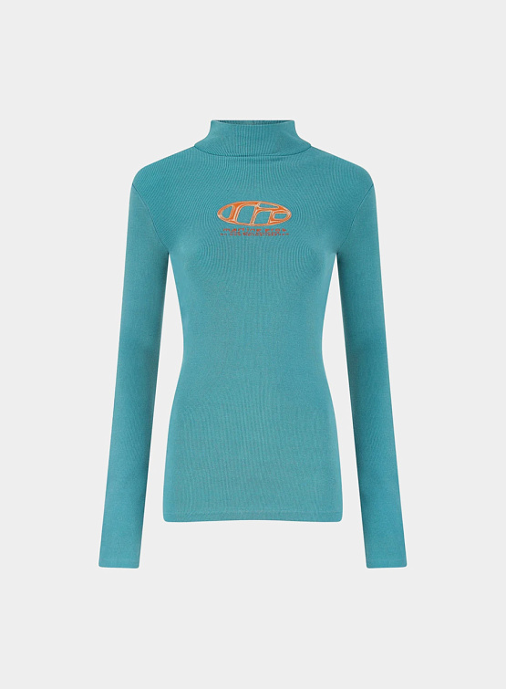 Женский лонгслив Martine Rose Turtleneck Cyan/Cyber