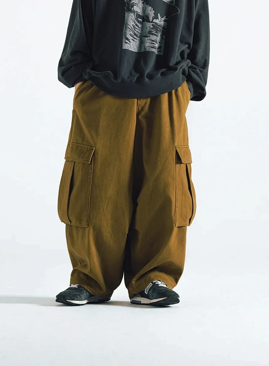 Брюки ANGLAN Twill Cargo Balloon Brown