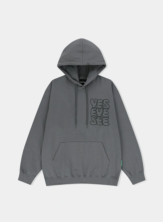 Худи YESEYESEE C-Logo Hoodie Dark Grey