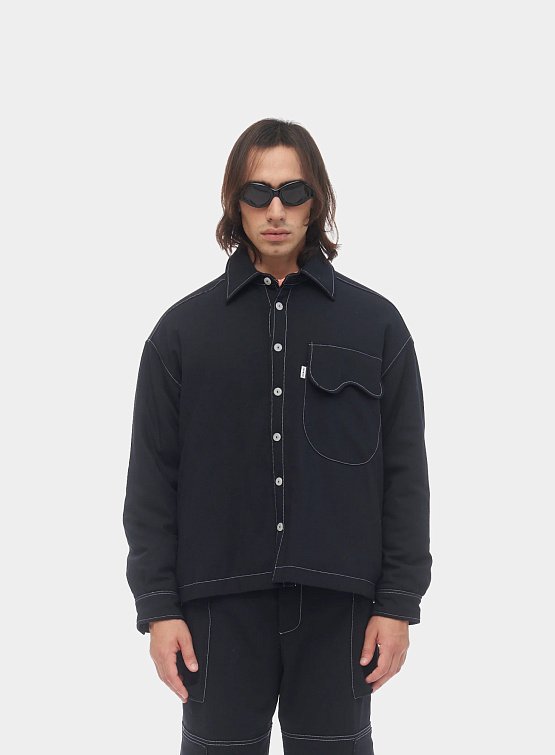 Овершот BONSAI Button Down Overshirt Black