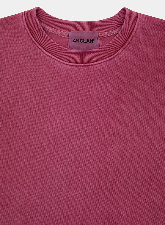 Свитшот ANGLAN Reversible Pigment Two Layer Washed Red