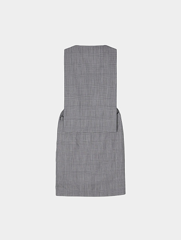 Женское платье Coperni Open Back Cape Dress Black/White