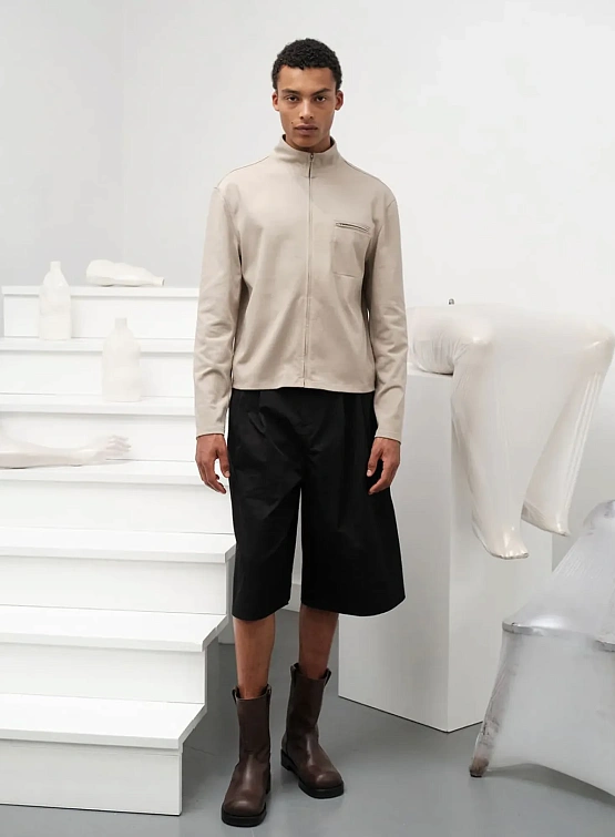 Шорты AMOMENTO Two Tuck Wide Black