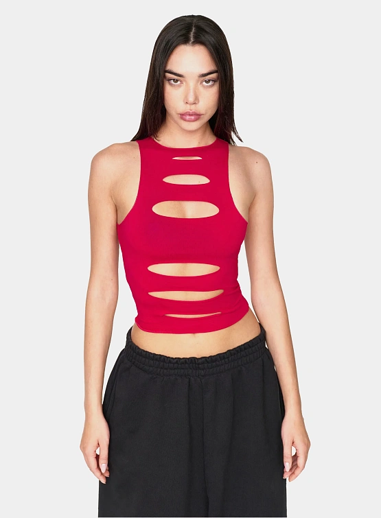 Женский топ XSAI RIPPED TOP 02 Carmine