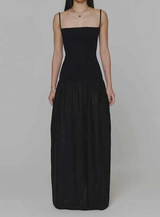 Женское платье AMOMENTO Silky Knit Maxi Black