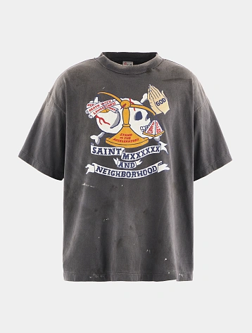 Футболка SAINT MXXXXXX x NEIGHBORHOOD STHD Pray Black