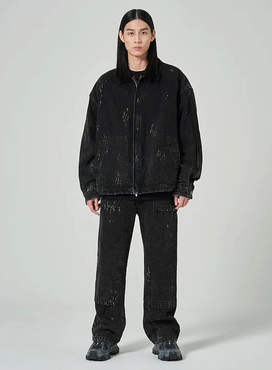 Брюки JUUN.J Denim Painter Pants Black