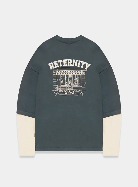 Лонгслив RETERNITY Layered Washed Grey/Cream