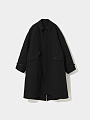 тренч undercover a-line trench coat black
