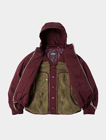 Двусторонняя флисовая куртка FrizmWORKS Hooded Burgundy