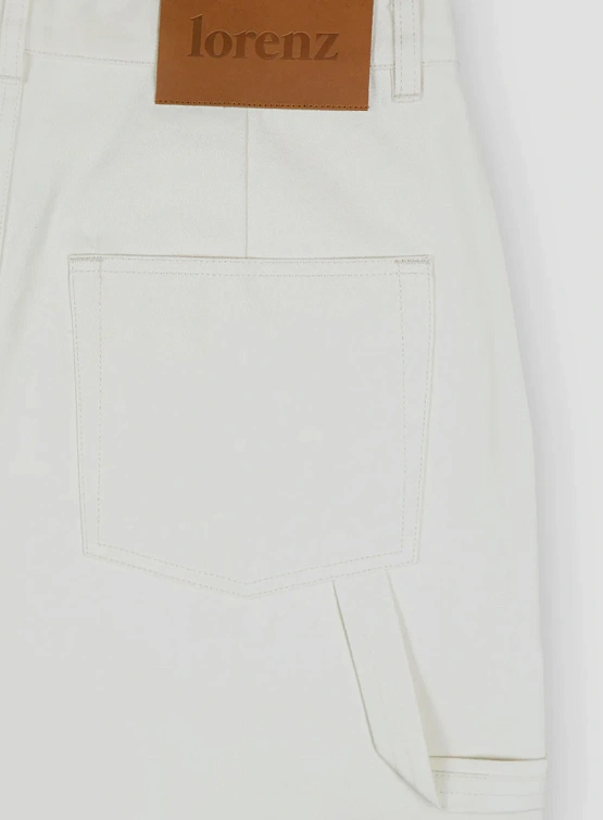 Брюки lorenz Uniform Pleated Wide Leg Pant Ecru