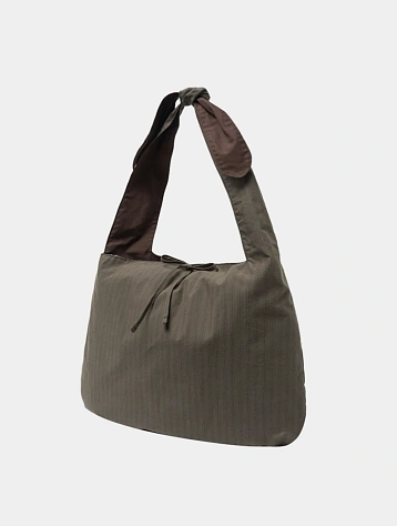 Сумка AMOMENTO Stripe Large Shoulder Brown