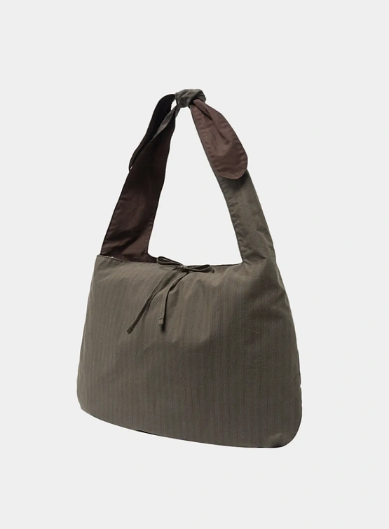 Сумка AMOMENTO Stripe Large Shoulder Brown