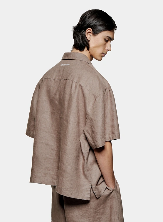 Рубашка MKI MIYUKI ZOKU Linen Vacation Mushroom