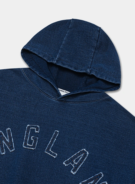 Худи ANGLAN Applique Heavy Sweat Hoodie Indigo Denim