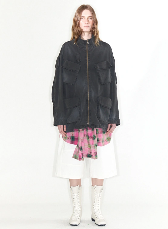 Женская джинсовая куртка OPEN YY Cargo Pocket Field Charcoal